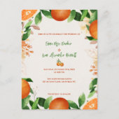 Invitation de Mariage de automne rustique Citrus O (Devant)