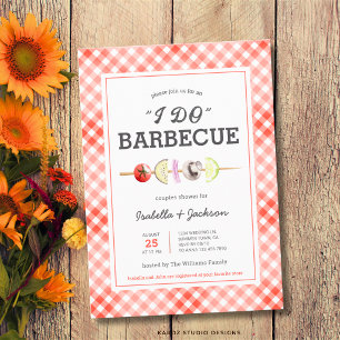 Invitation de mariage de barbecue à faire rouge