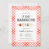 Invitation de mariage de barbecue à faire rouge (Devant)