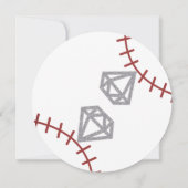 Invitation de mariage de baseball Homerun Diamond  (Dos)