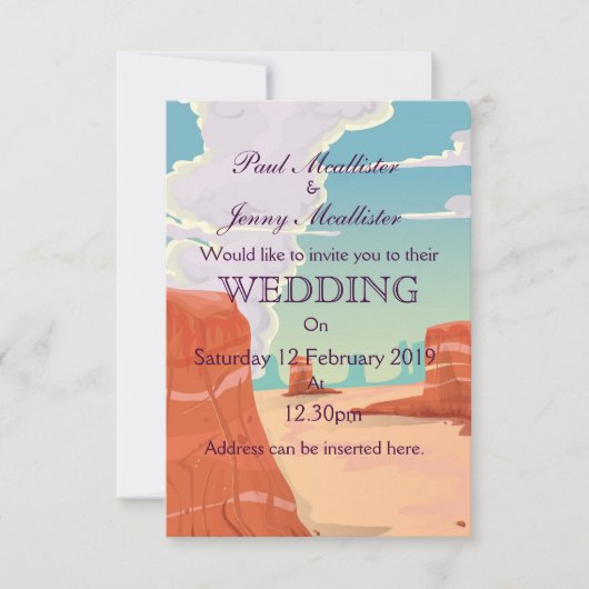 Invitation de mariage de boisson Vintage Canyon (Devant)