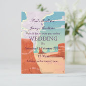 Invitation de mariage de boisson Vintage Canyon (Debout devant)