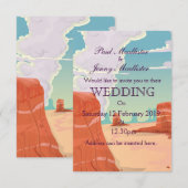 Invitation de mariage de boisson Vintage Canyon (Devant / Derrière)