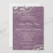 Invitation de mariage de Bride&Groom de dentelle (Dos)