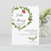 Invitation de mariage de canneberges d'hiver (Debout devant)