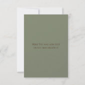 Invitation de mariage de chalet d'automne (Dos)