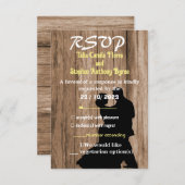 Invitation de mariage de charpentier (Devant / Derrière)