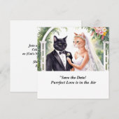 Invitation de mariage de chat à ne pas manquer  (Devant / Derrière)