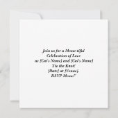 Invitation de mariage de chat pour sauver la date  (Dos)