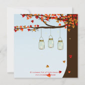 Invitation de mariage de chêne de lucioles de pot (Dos)