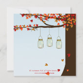 Invitation de mariage de chêne de pot de maçon (Dos)