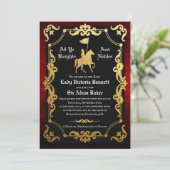 Invitation de mariage de chevalier médiéval joutan (Debout devant)
