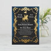 Invitation de mariage de chevalier médiéval joutan (Debout devant)