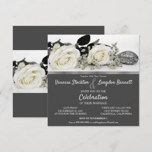 Invitation de mariage de Chic White Rose