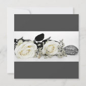 Invitation de mariage de Chic White Rose (Dos)