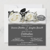Invitation de mariage de Chic White Rose (Devant)