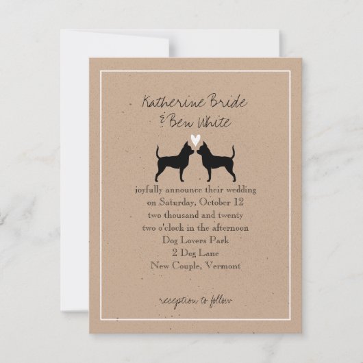 Invitation de mariage de Chihuahuas (Devant)