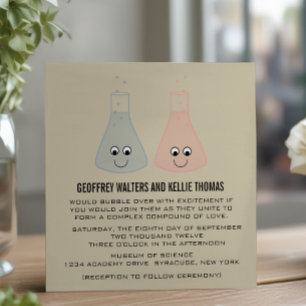 Invitation de mariage de chimie mignonne