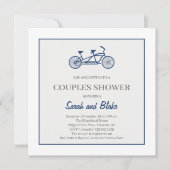 Invitation de mariage de couple à vélo tandem (Devant)