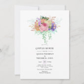 Invitation de mariage de couple Floral Spring (Devant)