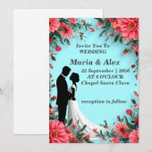 ✨ Invitation de mariage de couple pour événement f (Devant / Derrière)