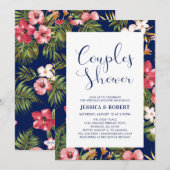 Invitation de mariage de couples tropicaux moderne (Devant / Derrière)