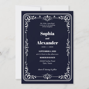 Invitation de mariage de cow-boy western vintage