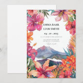 Invitation de mariage de destination à Hawaii (Devant / Derrière)