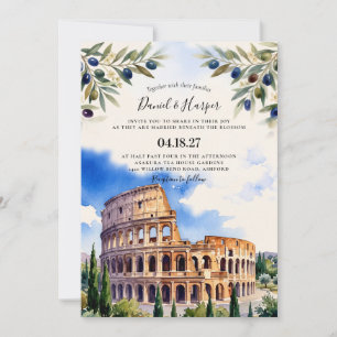 Invitation de mariage de destination à ROME Italie