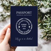 Invitation de mariage de destination bleue pour pa