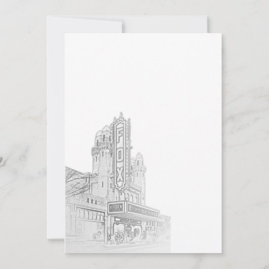 Invitation de mariage de destination d'Atlanta (Dos)