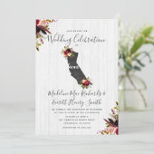 Invitation de mariage de destination de l'État de  (Debout devant)