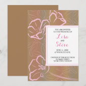 Invitation de mariage de destination de plage trop (Devant / Derrière)