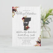 Invitation de mariage de destination du Vermont (Debout devant)