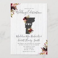 Invitation de mariage de destination du Vermont
