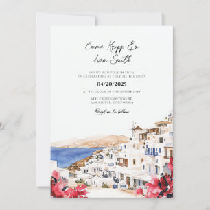 Invitation de mariage de destination grecque à Myk