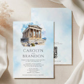 Invitation de mariage de destination grecque avec