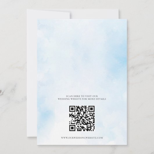 Invitation de mariage de destination grecque avec  (Dos)