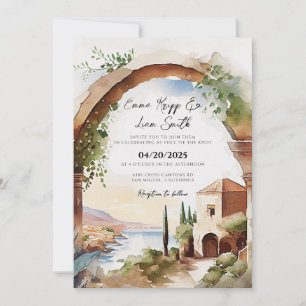 Invitation de mariage de destination grecque Rhode