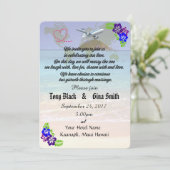 Invitation de mariage de destination Hawaii (Debout devant)