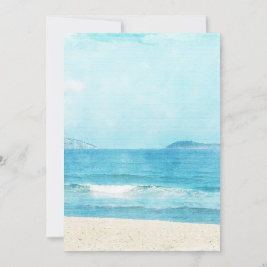 Invitation de mariage de destination illustrée per (Dos)