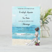 Invitation de mariage de destination illustrée per (Debout devant)