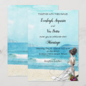Invitation de mariage de destination illustrée per (Devant / Derrière)