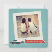 Invitation de mariage de destination Pop vintage (Devant)