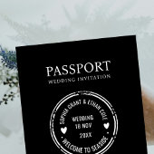 Invitation de mariage de destination rouge passepo