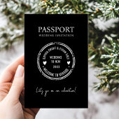 Invitation de mariage de destination rouge passepo