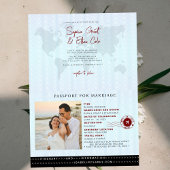 Invitation de mariage de destination rouge passepo