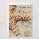 Invitation de mariage de destination : Starfish in (Devant)
