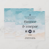 Invitation de mariage de destination tropicale (Devant / Derrière)