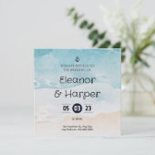 Invitation de mariage de destination tropicale (Debout devant)